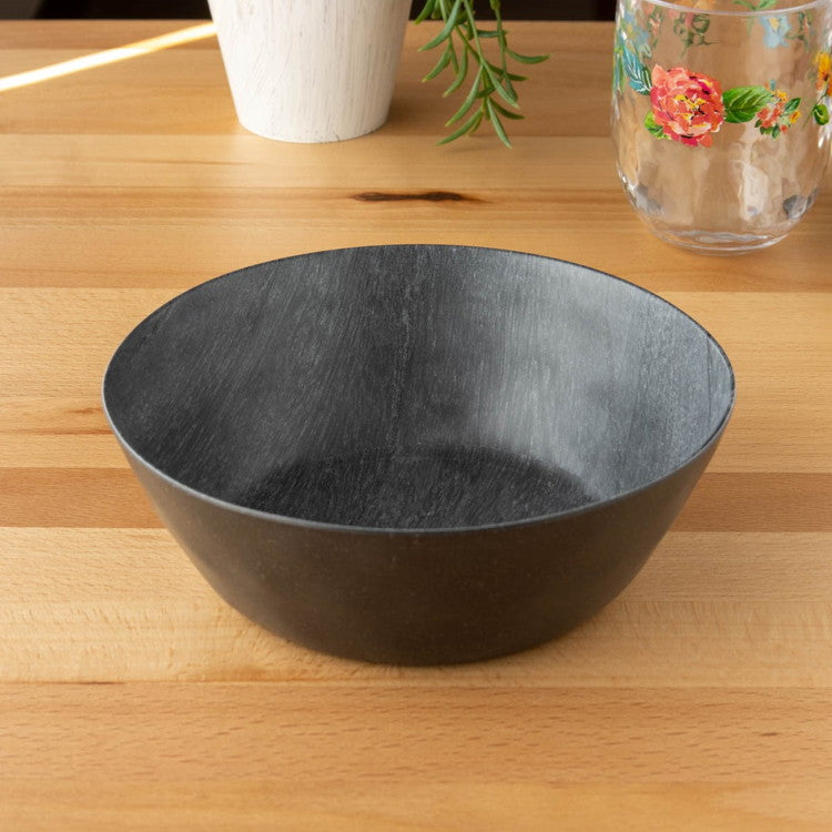 planta 木目調 ローボウル 19cm ブラック ターホン TarHong メラミン食器 19cm 割れにくい おしゃれ 食洗機対応 ボウル お皿 深皿 エコ 可愛い 電子レンジ不可 食洗機対応(代引不可)