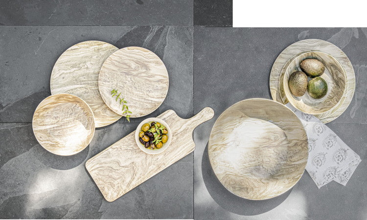 planta 木目調 サラダプレート 22cm デザートウッド ターホン TarHong メラミン食器 22cm 割れにくい バンブー おしゃれ 食洗機対応 プレート お皿 ワンプレート エコ 電子レンジ不可 食洗機対応(代引不可)