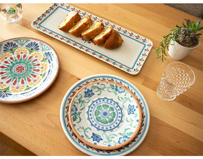 ラシーナメダリオン 7点セット メラミン食器 割れにくい おしゃれ 食洗機対応 ボウル お皿 深皿 可愛い 電子レンジ不可 食洗機対応 食器セット プレート(代引不可)