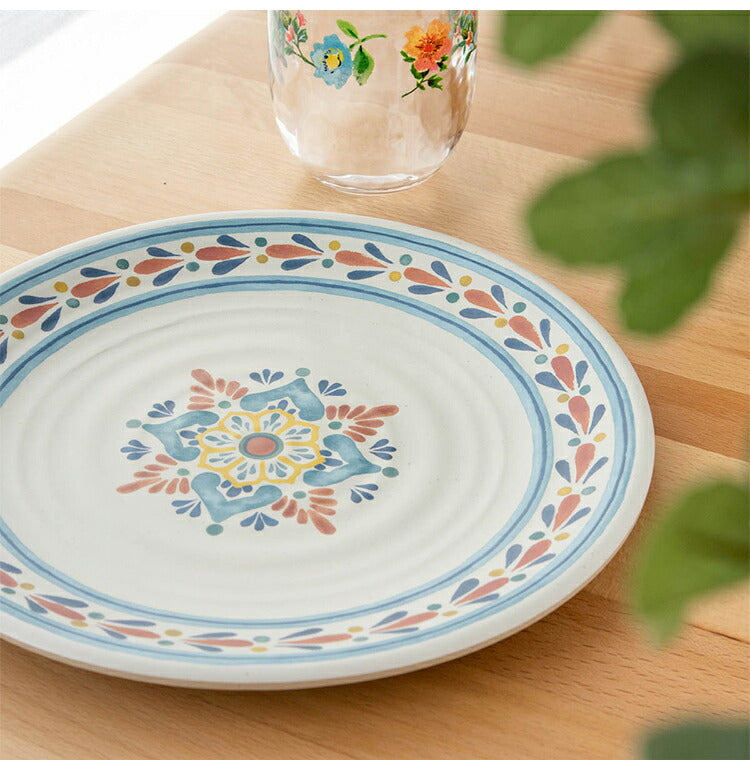 ラシーナメダリオン 7点セット メラミン食器 割れにくい おしゃれ 食洗機対応 ボウル お皿 深皿 可愛い 電子レンジ不可 食洗機対応 食器セット プレート(代引不可)