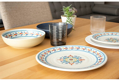 ラシーナメダリオン 13点セット メラミン食器 割れにくい おしゃれ 食洗機対応 ボウル お皿 深皿 可愛い 電子レンジ不可 食洗機対応 食器セット プレート(代引不可)