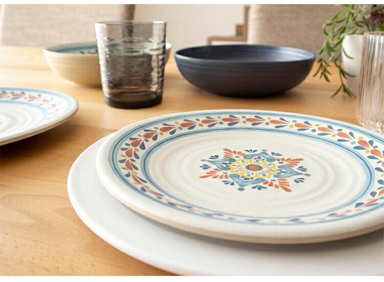 ラシーナメダリオン 13点セット メラミン食器 割れにくい おしゃれ 食洗機対応 ボウル お皿 深皿 可愛い 電子レンジ不可 食洗機対応 食器セット プレート(代引不可)