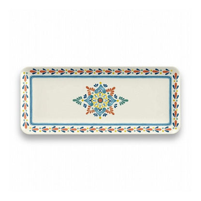 merge ラシーナメダリオン 長角トレイ 45cm ターホン TarHong トレー 45cm プレート トレイ お盆 メラミン食器 割れにくい おしゃれ 食洗機対応 パーティー 大皿 エコ 可愛い 電子レンジ不可(代引不可)