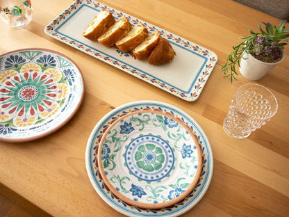 merge ラシーナメダリオン 長角トレイ 45cm ターホン TarHong トレー 45cm プレート トレイ お盆 メラミン食器 割れにくい おしゃれ 食洗機対応 パーティー 大皿 エコ 可愛い 電子レンジ不可(代引不可)