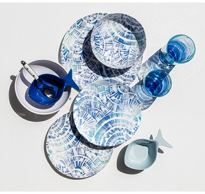 コースタルスカロップ 9点セット メラミン食器 割れにくい おしゃれ 食洗機対応 ボウル お皿 深皿 可愛い 電子レンジ不可 食洗機対応 食器セット プレート(代引不可)