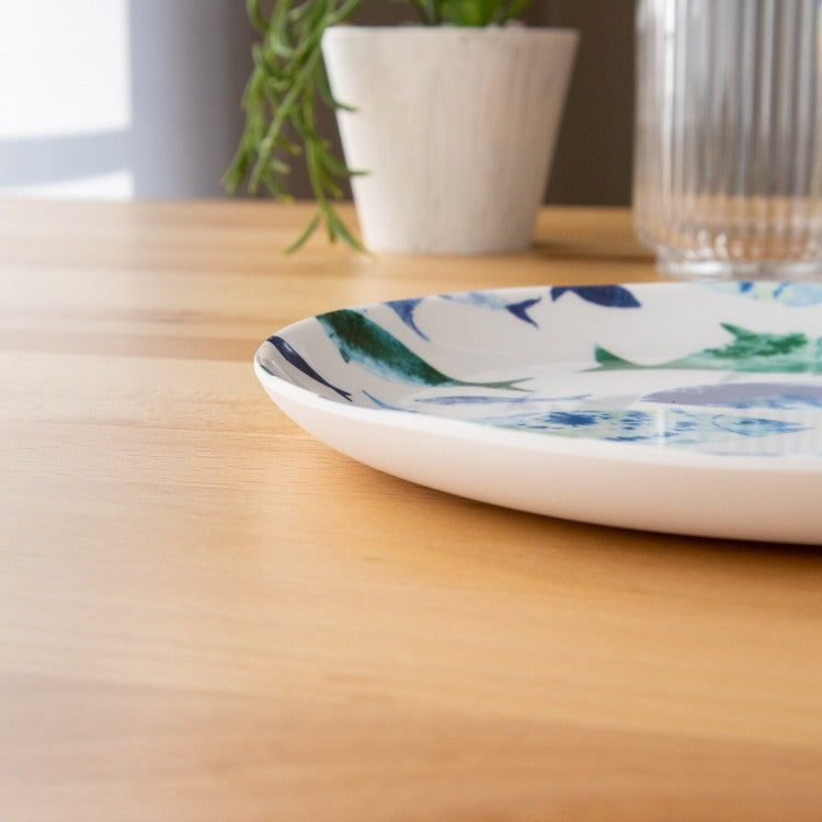 コースタルスカロップ フィッシュ柄 サラダプレート 22cm ターホン TarHong メラミン食器 22cm 割れにくい おしゃれ 食洗機対応 プレート お皿 ワンプレート 可愛い 電子レンジ不可 食洗機対応(代引不可)