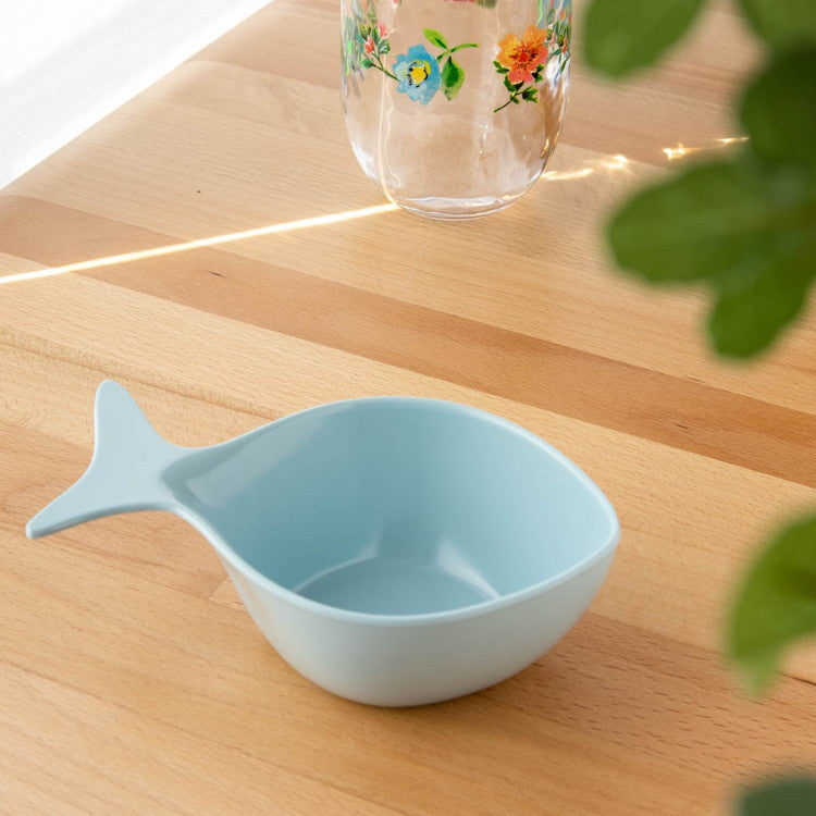 コースタルスカロップ フィッシュ型 ディップボウル 16cm アクア ターホン TarHong メラミン食器 16cm 割れにくい おしゃれ 食洗機対応 ボウル お皿 深皿 可愛い 電子レンジ不可 食洗機対応(代引不可)