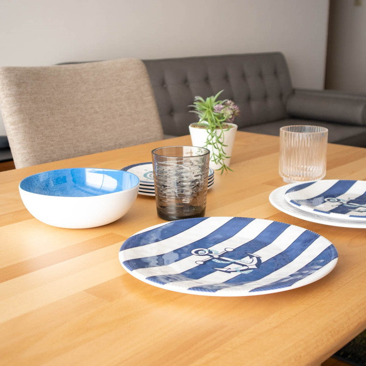 ノーティカルアンカー ディナープレート 27cm ターホン TarHong メラミン食器 27cm 割れにくい おしゃれ 食洗機対応 プレート お皿 ワンプレート 大皿 可愛い 電子レンジ不可 食洗機対応(代引不可)