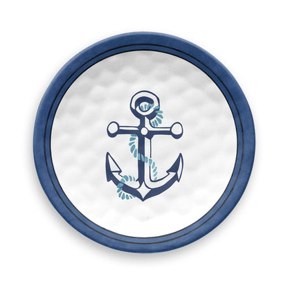 ノーティカルアンカー アペタイザープレートアソート (4枚セット) 17cm ターホン TarHong メラミン食器 17cm 割れにくい おしゃれ 食洗機対応 プレート お皿 ワンプレート 可愛い 4枚セット(代引不可)