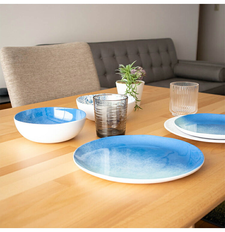 オセアニックオンブル 12点セット メラミン食器 割れにくい おしゃれ 食洗機対応 ボウル お皿 深皿 可愛い 電子レンジ不可 食洗機対応 食器セット プレート(代引不可)