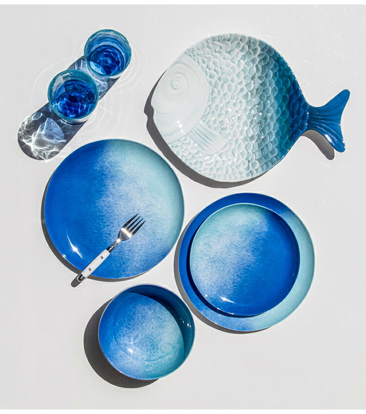 オセアニックオンブル 12点セット メラミン食器 割れにくい おしゃれ 食洗機対応 ボウル お皿 深皿 可愛い 電子レンジ不可 食洗機対応 食器セット プレート(代引不可)