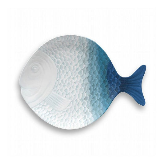 コースタルスカロップ フィッシュ型プラッター 38cm ターホン TarHong メラミン食器 38cm 割れにくい おしゃれ 食洗機対応 パーティー 大皿 プラッター プレート お皿 可愛い 電子レンジ不可(代引不可)