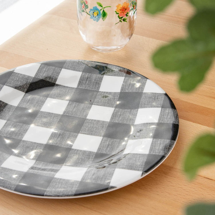 ヴィンテージ バッファローチェック ディナープレート 27cm ブラック ターホン TarHong メラミン食器 27cm 割れにくい おしゃれ 食洗機対応 プレート お皿 ワンプレート 大皿 可愛い(代引不可)