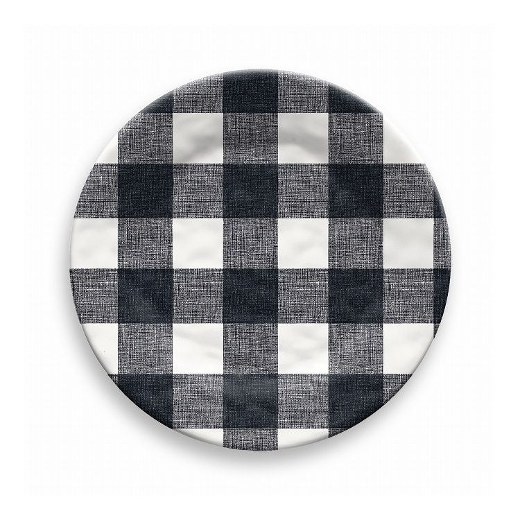 ヴィンテージ バッファローチェック サラダプレート 22cm ブラック ターホン TarHong メラミン食器 22cm 割れにくい おしゃれ 食洗機対応 プレート お皿 ワンプレート 可愛い(代引不可)