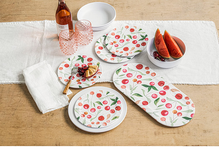 ベリーズ&チェリーズ 13点セット メラミン食器 割れにくい おしゃれ 食洗機対応 ボウル お皿 深皿 可愛い 電子レンジ不可 食洗機対応 食器セット プレート(代引不可)