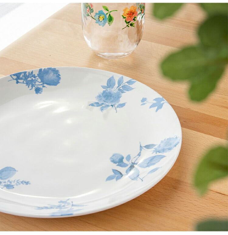 コテージブルーフローラル 17点セット メラミン食器 割れにくい おしゃれ 食洗機対応 ボウル お皿 深皿 可愛い 電子レンジ不可 食洗機対応 食器セット プレート(代引不可)
