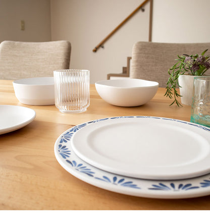 エッジマットホワイト 9点セット ターホン TarHong メラミン食器 割れにくい おしゃれ 食洗機対応 ボウル お皿 深皿 可愛い 電子レンジ不可 食洗機対応 ホワイト 食器セット プレート ボウル(代引不可)