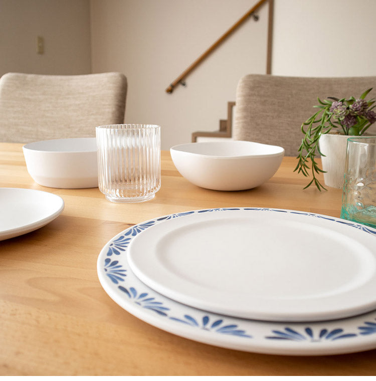 エッジマットホワイト 16点セット ターホン TarHong メラミン食器 割れにくい おしゃれ 食洗機対応 ボウル お皿 深皿 可愛い 電子レンジ不可 食洗機対応 ホワイト 食器セット プレート ボウル(代引不可)