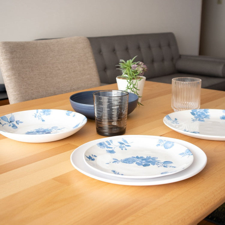 コテージブルーフローラル ディナープレート 27cm ターホン TarHong メラミン食器 27cm 割れにくい おしゃれ 食洗機対応 プレート お皿 ワンプレート 大皿 可愛い 電子レンジ不可 食洗機対応(代引不可)