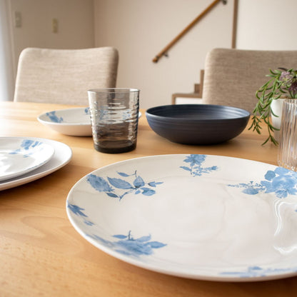 コテージブルーフローラル サラダプレート 21cm ターホン TarHong メラミン食器 21cm 割れにくい おしゃれ 食洗機対応 プレート お皿 ワンプレート 可愛い 電子レンジ不可 食洗機対応(代引不可)