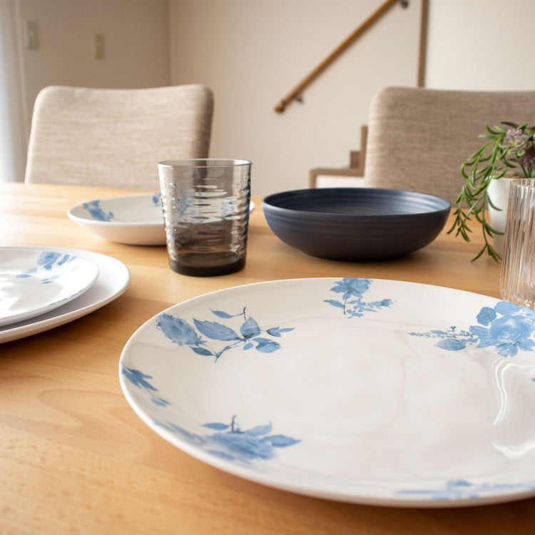 コテージブルーフローラル ローボウル 22cm ターホン TarHong メラミン食器 23cm 割れにくい おしゃれ 食洗機対応 ボウル お皿 深皿 可愛い 電子レンジ不可 食洗機対応(代引不可)