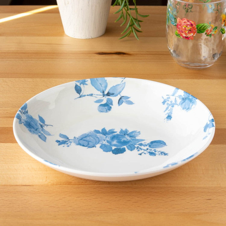 コテージブルーフローラル ローボウル 22cm ターホン TarHong メラミン食器 23cm 割れにくい おしゃれ 食洗機対応 ボウル お皿 深皿 可愛い 電子レンジ不可 食洗機対応(代引不可)