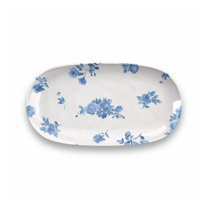 コテージブルーフローラル プラッタースモール 33cm ターホン TarHong メラミン食器 33cm 割れにくい おしゃれ 食洗機対応 パーティー 大皿 プラッター プレート お皿 可愛い 電子レンジ不可(代引不可)