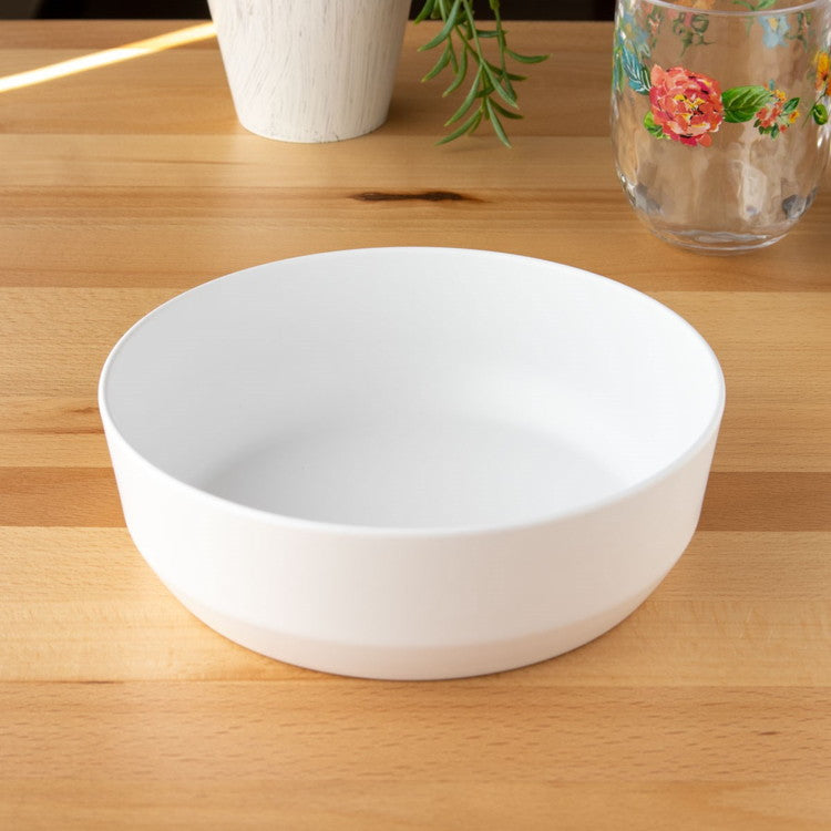 エッジマットホワイト ディナーボウル 19cm ターホン TarHong メラミン食器 19cm 割れにくい おしゃれ 食洗機対応 ボウル お皿 深皿 可愛い 電子レンジ不可 食洗機対応(代引不可)