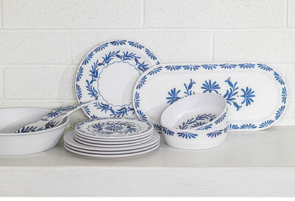 アズール 8点セット メラミン食器 割れにくい おしゃれ 食洗機対応 ボウル お皿 深皿 可愛い 電子レンジ不可 食洗機対応 食器セット プレート(代引不可)