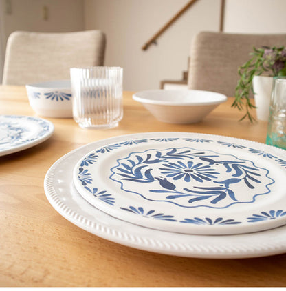 アズール 8点セット メラミン食器 割れにくい おしゃれ 食洗機対応 ボウル お皿 深皿 可愛い 電子レンジ不可 食洗機対応 食器セット プレート(代引不可)