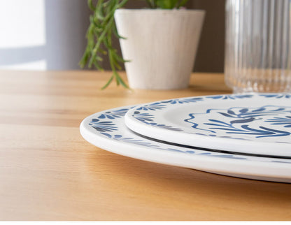 アズール 8点セット メラミン食器 割れにくい おしゃれ 食洗機対応 ボウル お皿 深皿 可愛い 電子レンジ不可 食洗機対応 食器セット プレート(代引不可)