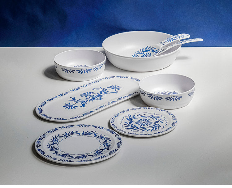 アズール 14点セット メラミン食器 割れにくい おしゃれ 食洗機対応 ボウル お皿 深皿 可愛い 電子レンジ不可 食洗機対応 食器セット プレート(代引不可)