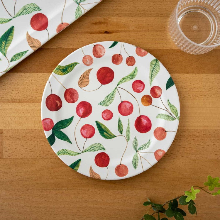 ベリーズ&チェリーズ サラダプレート 21cm ターホン TarHong メラミン食器 22cm 割れにくい おしゃれ 食洗機対応 プレート お皿 ワンプレート 可愛い 電子レンジ不可 食洗機対応(代引不可)