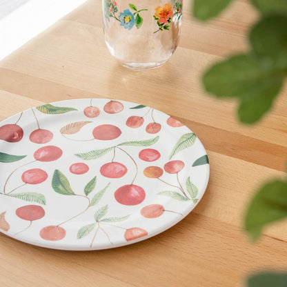 ベリーズ&チェリーズ サラダプレート 21cm ターホン TarHong メラミン食器 22cm 割れにくい おしゃれ 食洗機対応 プレート お皿 ワンプレート 可愛い 電子レンジ不可 食洗機対応(代引不可)