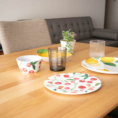 ベリーズ&チェリーズ サラダプレート 21cm ターホン TarHong メラミン食器 22cm 割れにくい おしゃれ 食洗機対応 プレート お皿 ワンプレート 可愛い 電子レンジ不可 食洗機対応(代引不可)