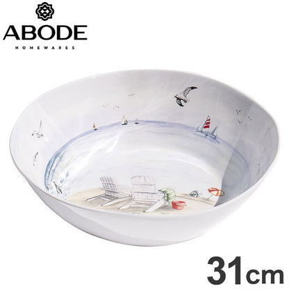 バイ ザ ショア サーブボウル 31cm DN24085583 ABODE Homeware メラミン樹脂 30.7×30.7×9.2cm 4199ml 0~100℃ 食洗機対応 軽量 割れにくい 水彩画(代引不可)