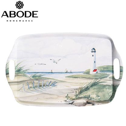 バイ ザ ショア ハンドル付きトレイ DN24085682 ABODE Homeware メラミン樹脂 48.3×31×2.5cm 0~100℃ 食洗機対応 軽量 割れにくい 水彩画(代引不可)