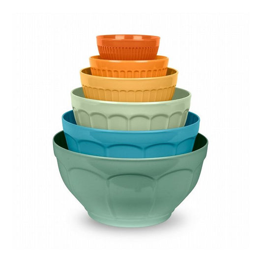 フレンチボウル 6点セット マルチカラー ターホン TarHong メラミン食器 割れにくい おしゃれ 食洗機対応 ボウルセット お皿 可愛い 6点セット マルチカラー 電子レンジ不可 食洗機対応(代引不可)