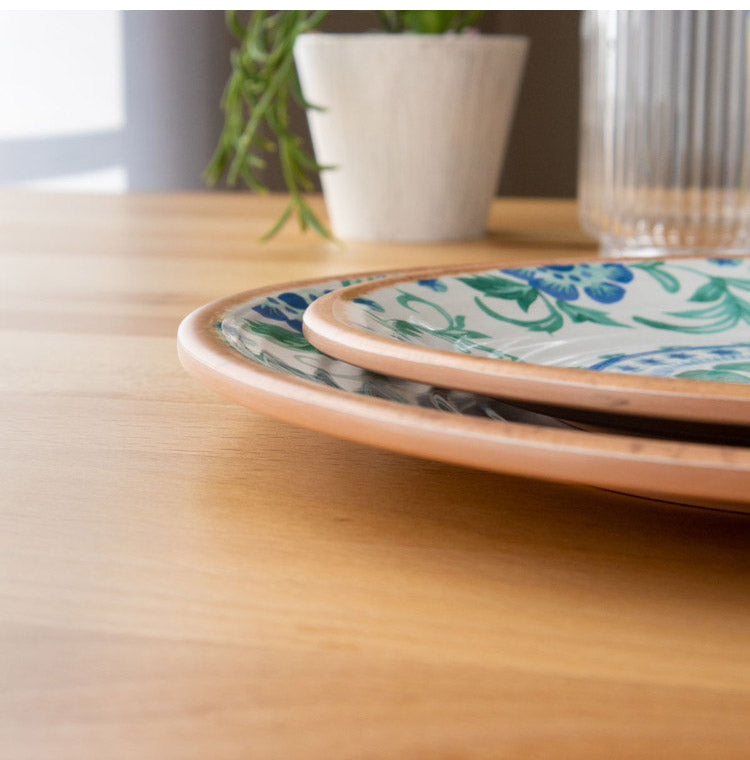 リオターコイズフローラル 9点セット メラミン食器 割れにくい おしゃれ 食洗機対応 ボウル お皿 可愛い 電子レンジ不可 食洗機対応 食器セット プレート(代引不可)