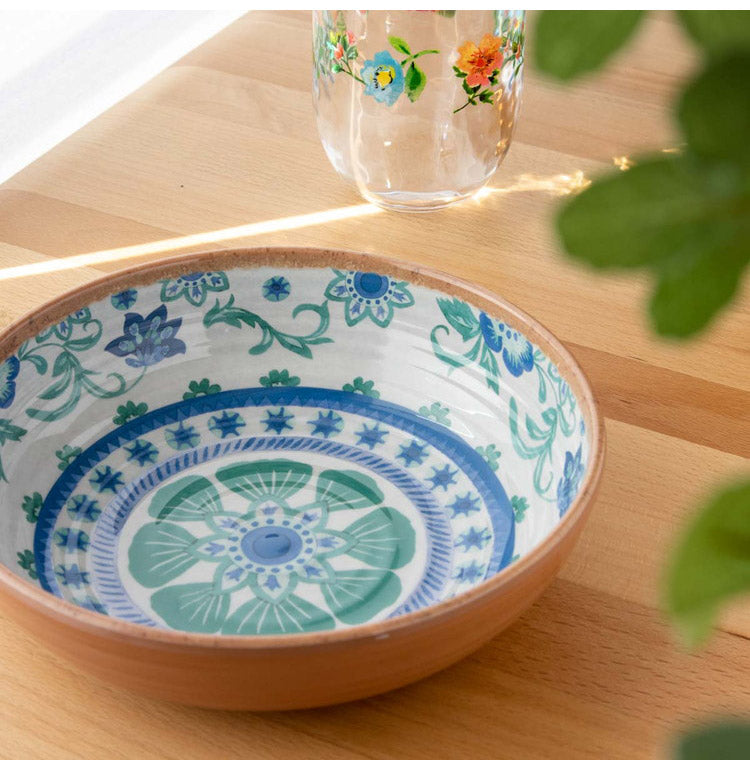 リオターコイズフローラル 15点セット メラミン食器 割れにくい おしゃれ 食洗機対応 ボウル お皿 可愛い 電子レンジ不可 食洗機対応 食器セット プレート(代引不可)