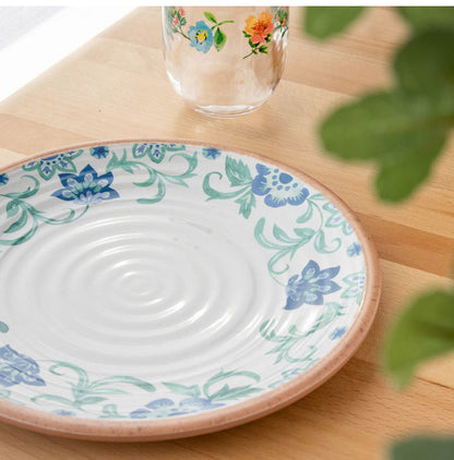 リオターコイズフローラル 15点セット メラミン食器 割れにくい おしゃれ 食洗機対応 ボウル お皿 可愛い 電子レンジ不可 食洗機対応 食器セット プレート(代引不可)