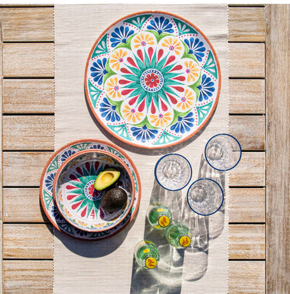 リオメダリオン 15点セット メラミン食器 割れにくい おしゃれ 食洗機対応 ボウル お皿 可愛い 電子レンジ不可 食洗機対応 食器セット プレート(代引不可)