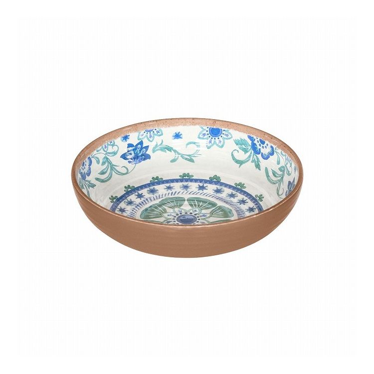 リオターコイズフローラル ボウル 20cm ターホン TarHong メラミン食器 20cm 割れにくい おしゃれ 食洗機対応 ボウル お皿 深皿 可愛い 電子レンジ不可 食洗機対応(代引不可)