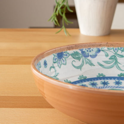 リオターコイズフローラル ボウル 20cm ターホン TarHong メラミン食器 20cm 割れにくい おしゃれ 食洗機対応 ボウル お皿 深皿 可愛い 電子レンジ不可 食洗機対応(代引不可)