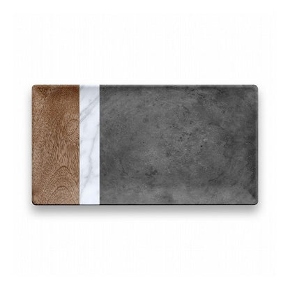 大理石&木目風 レクタングルトレイ 43cm ターホン TarHong トレー 43cm プレート トレイ お盆 メラミン食器 割れにくい おしゃれ 食洗機対応 パーティー 大皿 可愛い 電子レンジ不可 食洗機対応(代引不可)