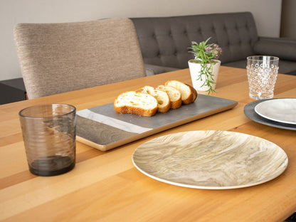 大理石&木目風 レクタングルトレイ 43cm ターホン TarHong トレー 43cm プレート トレイ お盆 メラミン食器 割れにくい おしゃれ 食洗機対応 パーティー 大皿 可愛い 電子レンジ不可 食洗機対応(代引不可)