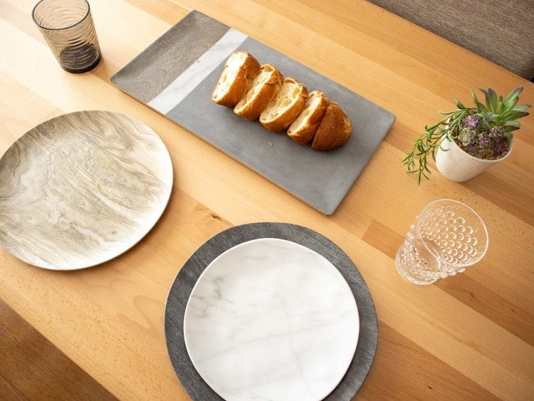 大理石&木目風 レクタングルトレイ 43cm ターホン TarHong トレー 43cm プレート トレイ お盆 メラミン食器 割れにくい おしゃれ 食洗機対応 パーティー 大皿 可愛い 電子レンジ不可 食洗機対応(代引不可)