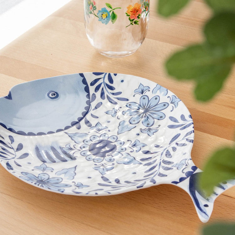 コバルトカシータ フィッシュトレイ 30cm ターホン TarHong トレー 30cm プレート トレイ お盆 メラミン食器 割れにくい おしゃれ 食洗機対応 パーティー 大皿 可愛い 電子レンジ不可 食洗機対応(代引不可)