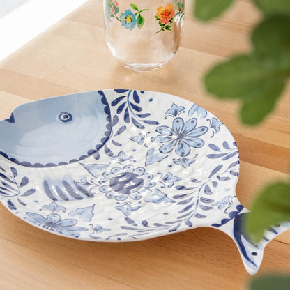 コバルトカシータ フィッシュトレイ 30cm ターホン TarHong トレー 30cm プレート トレイ お盆 メラミン食器 割れにくい おしゃれ 食洗機対応 パーティー 大皿 可愛い 電子レンジ不可 食洗機対応(代引不可)