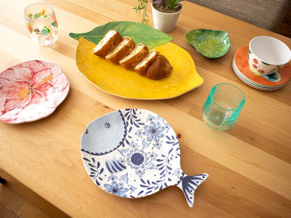 コバルトカシータ フィッシュトレイ 30cm ターホン TarHong トレー 30cm プレート トレイ お盆 メラミン食器 割れにくい おしゃれ 食洗機対応 パーティー 大皿 可愛い 電子レンジ不可 食洗機対応(代引不可)